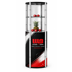 Vitrine klappbar mit Druck