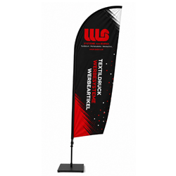 Beachflag Wind mit Druck