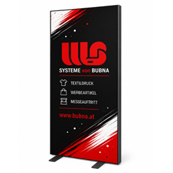 Beleuchtete Bannerwand