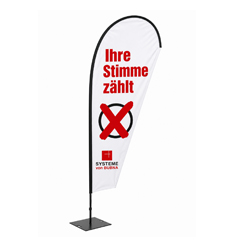 Beachflags - Wahlwerbung
