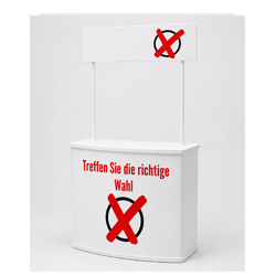 Falttheke bedruckt