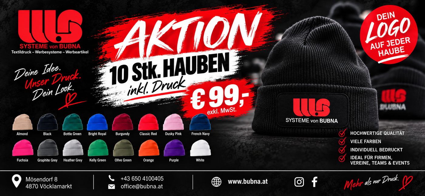 hauben werbung klein